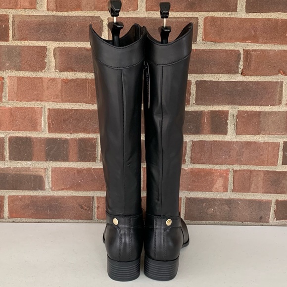 Charter Club Jeanola black leather knee high riding boots Women’s US 7 M NEW - Picture 4 of 10